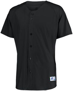 Russell 343VTM - Raglan Sleeve Button Front Jersey Black