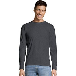 Hanes 5586 - Tagless® Long Sleeve T-Shirt Charcoal Heather