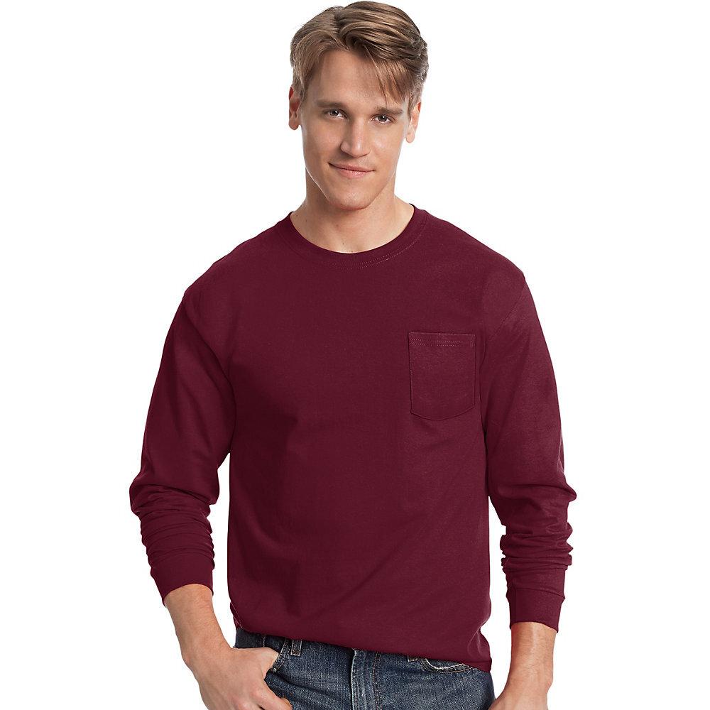 Hanes 5596 - Tagless® Long Sleeve T-Shirt with a Pocket