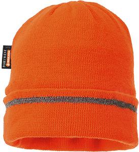 Portwest B023 - Knitted Hat Reflective Trim Orange