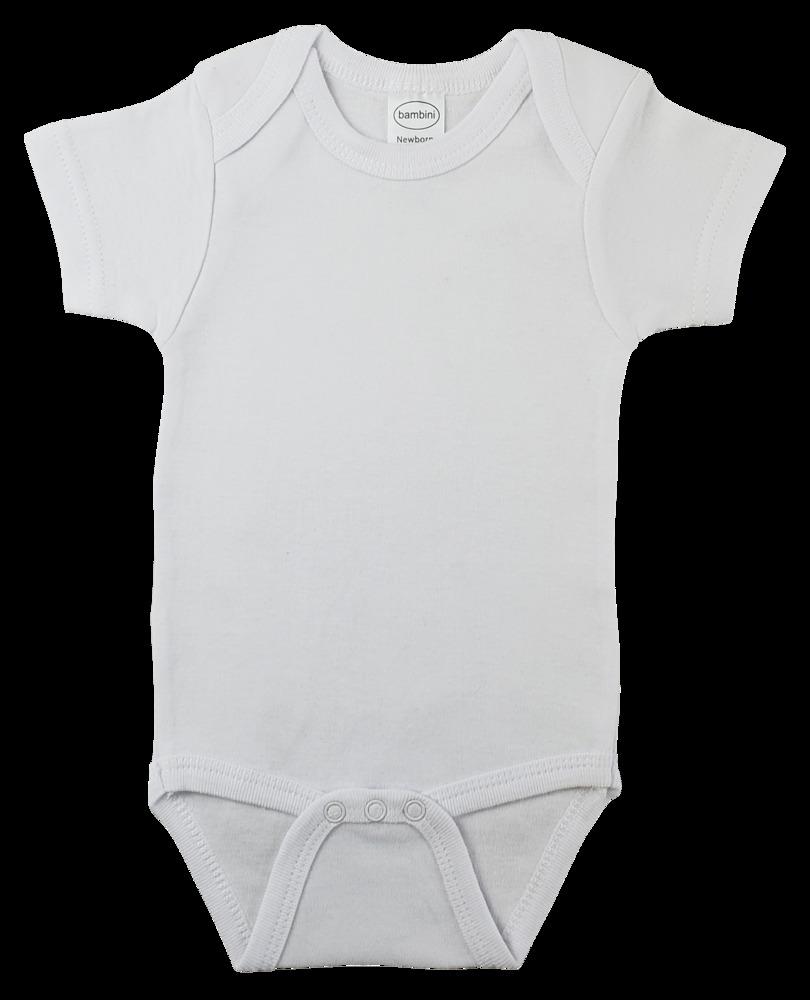 Infant Blanks 0010B - Interlock Short Sleeve Onezies
