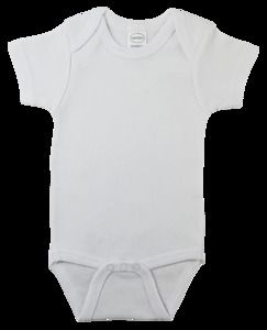 Infant Blanks 0010B - Interlock Short Sleeve Onezies White
