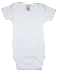Infant Blanks 001B - Short Sleeve one piece White