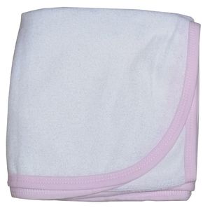 Infant Blanks 021P - Infant Hooded Bath Towel Bulk Pink