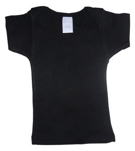 Infant Blanks 0550BL - Short Sleeve Lap Shirt Bulk Black