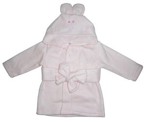 Infant Blanks 965 - Fleece Robe With Hoodie Pink