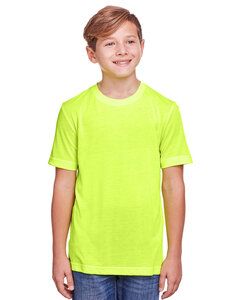 Core 365 CE111Y - Youth Fusion ChromaSoft Performance T-Shirt Safety Yellow