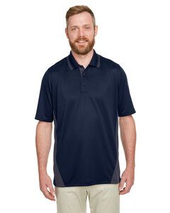 Harriton M386T - Men's Tall Flash Snag Protection Plus IL Colorblock Polo Dk Navy/Dk Chrc