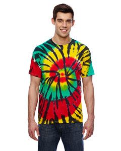 Tie-Dye CD100 - 5.4 oz., 100% Cotton Tie-Dyed T-Shirt Rasta Web
