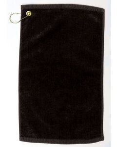 Pro Towels 1118DEC - Velour Fingertip Golf Towel Black