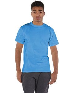 Champion T525C - Adult 6 oz. Short-Sleeve T-Shirt Light Blue