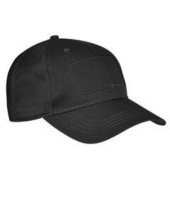 Big Accessories BA656T - Patch Trucker Cap Blk/Blk/Blk