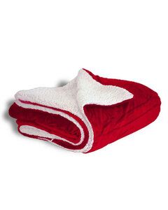 Alpine Fleece 8712 - Micro Mink Sherpa Blanket Red