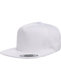 Yupoong Y6502 - Adult Unstructured 5-Panel Snapback Cap White