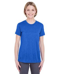 UltraClub 8619L - Ladies  Cool & Dry Heathered Performance T-Shirt Royal Heather