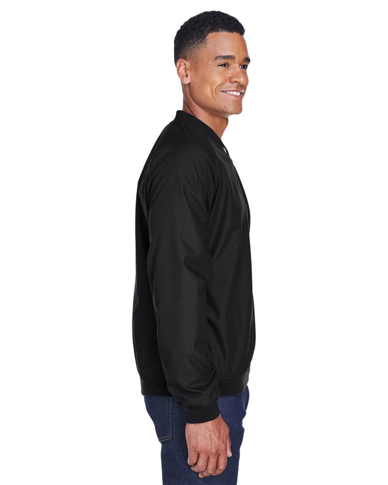 UltraClub 8926 - Adult Long-Sleeve Microfiber Crossover V-Neck Wind Shirt