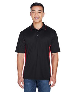 UltraClub 8406 - Men's Cool & Dry Sport Two-Tone Polo Black/Red