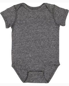 Rabbit Skins 4491 - Infant Harborside Melange Jersey Bodysuit Smoke Melange