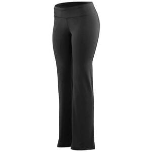 Augusta Sportswear 4814 - Ladies Wide Waist Brushed Back Poly/Spandex Pant Black