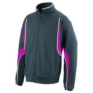 Augusta Sportswear 7710 - Rival Jacket Slate/ Power Pink/ White