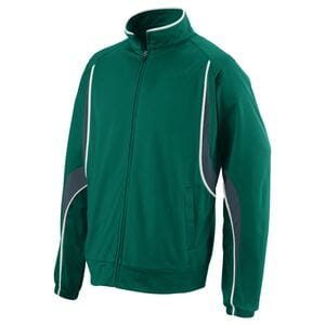 Augusta Sportswear 7711 - Youth Rival Jacket Dark Green/ Slate/ White