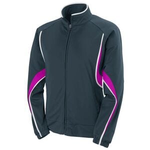 Augusta Sportswear 7712 - Ladies Rival Jacket Slate/ Power Pink/ White