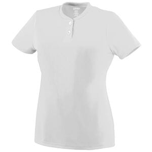 Augusta Sportswear 1212 - Ladies Wicking Two Button Jersey White