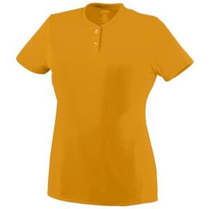Augusta Sportswear 1212 - Ladies Wicking Two Button Jersey Gold