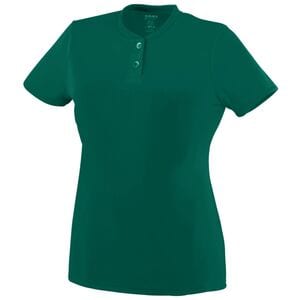 Augusta Sportswear 1212 - Ladies Wicking Two Button Jersey Dark Green