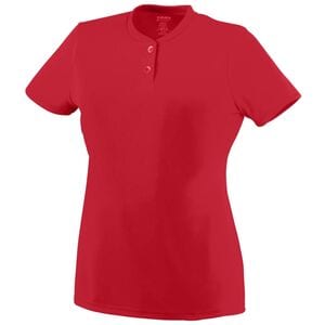 Augusta Sportswear 1212 - Ladies Wicking Two Button Jersey Red