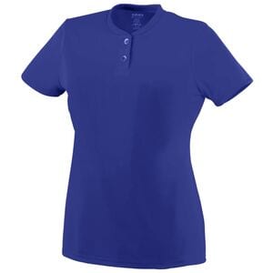 Augusta Sportswear 1212 - Ladies Wicking Two Button Jersey Purple