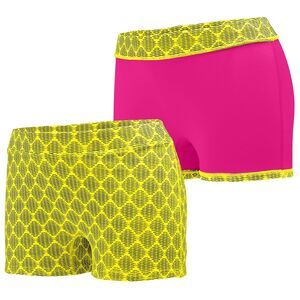 Augusta Sportswear 1227 - Ladies Impress Shorts Power Yellow Plexus Print/Power Pink