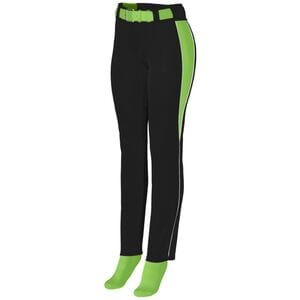 Augusta Sportswear 1242 - Ladies Outfield Pant Black/Lime/White