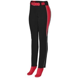 Augusta Sportswear 1242 - Ladies Outfield Pant Black/Red/White