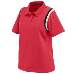 Augusta Sportswear 5048 - Ladies Genesis Polo Red/Black/White