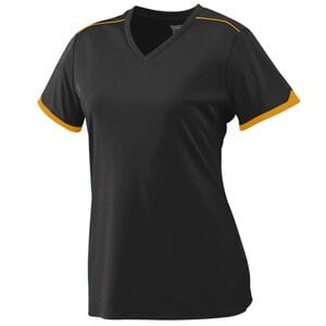 Augusta Sportswear 5046 - Girls Motion Jersey Black/Gold