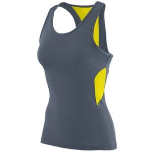 Augusta Sportswear 1282 - Ladies Inspiration Jersey Graphite/ Power Yellow