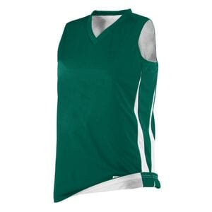 Augusta Sportswear 687 - Ladies Reversible Wicking Game Jersey Dark Green/White