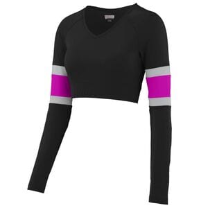 Augusta Sportswear 9020 - Ladies Double Down Liner Black/Power Pink/Metallic Silver