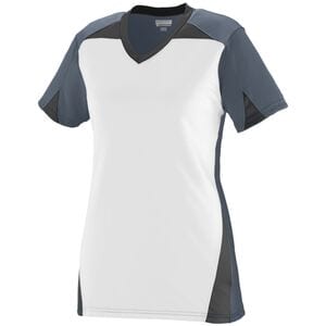 Augusta Sportswear 1366 - Girls Matrix Jersey Graphite/ White/ Black
