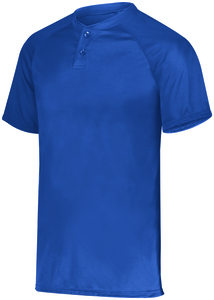 Augusta Sportswear 1565 - Attain Wicking Two Button Baseball Jersey Royal