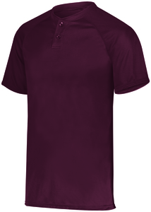 Augusta Sportswear 1565 - Attain Wicking Two Button Baseball Jersey Maroon (Hlw)