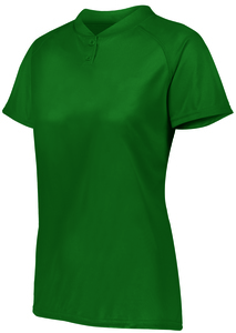 Augusta Sportswear 1567 - Ladies Attain Wicking Two Button Softball Jersey Dark Green