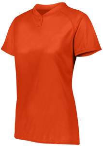 Augusta Sportswear 1567 - Ladies Attain Wicking Two Button Softball Jersey Orange