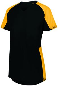 Augusta Sportswear 1523 - Girls Cutter Jersey Black/Gold