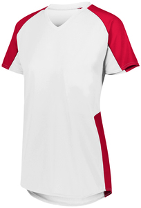 Augusta Sportswear 1523 - Girls Cutter Jersey White/Red