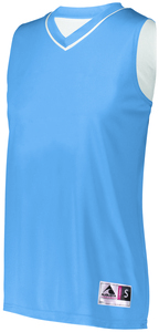 Augusta Sportswear 154 - Ladies Reversible Two Color Jersey Columbia Blue/White