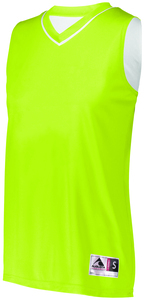 Augusta Sportswear 154 - Ladies Reversible Two Color Jersey Lime/White