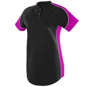 Augusta Sportswear 1532 - Ladies Blast Jersey Black/ Power Pink/ White