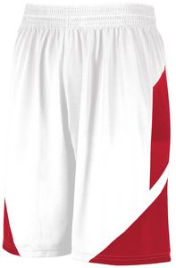 Augusta Sportswear 1733 - Step Back Basketball Shorts White/Red